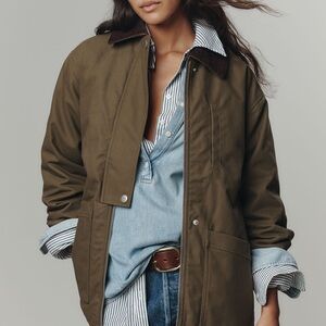Classic Olive Utility Jacket for Women